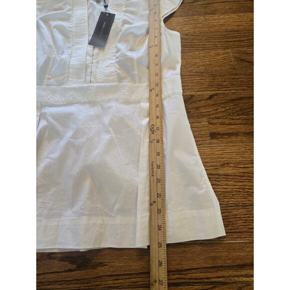 BCBGMAXARZIA Womens Woven Cotton White Top Size M NWT - Picture 8 of 9